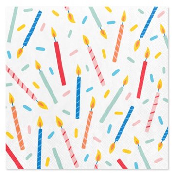 American Greetings Birthday Candles Beverage Napkins, 20 ct