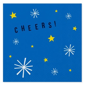 American Greetings Cheers on Blue Beverage Napkins, 20 ct