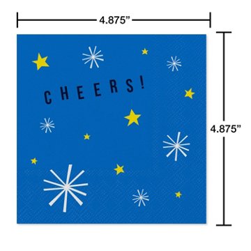 American Greetings Cheers on Blue Beverage Napkins, 20 ct