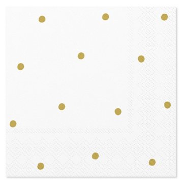 American Greetings Gold Polka Dots Beverage Napkins, 20 ct