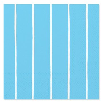 American Greetings Stripes on Blue Beverage Napkins, 20 ct