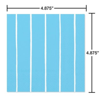 American Greetings Stripes on Blue Beverage Napkins, 20 ct