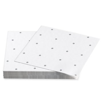 American Greetings Silver Polka Dots Lunch Napkins, , 20 ct