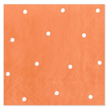 American Greetings Polka Dots on Orange Beverage Napkins, 20 ct