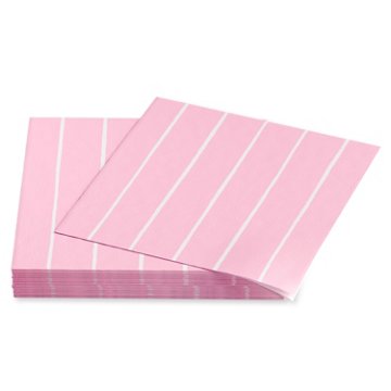 American Greetings White Lines on Pink Lunch Napkins, 20 ct