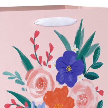 American Greetings Floral Medium Light Pink Gift Bag