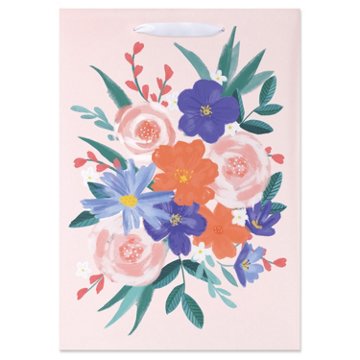 American Greetings Floral Medium Light Pink Gift Bag