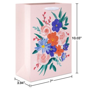 American Greetings Floral Medium Light Pink Gift Bag