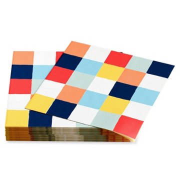 American Greetings Colorful Squares Beverage Napkins, 20 ct