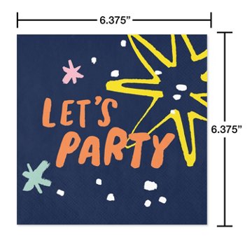 American Greetings Let's Party Lunch Napkins, 20 ct