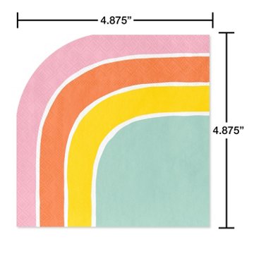 American Greetings Rainbow Beverage Napkins, 20 ct