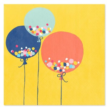 American Greetings Colorful Balloons Lunch Napkins, 20 ct