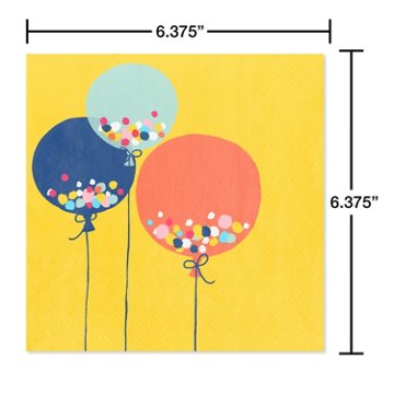 American Greetings Colorful Balloons Lunch Napkins, 20 ct
