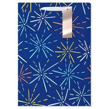 American Greetings Navy Star Medium Gift Bag with Tag