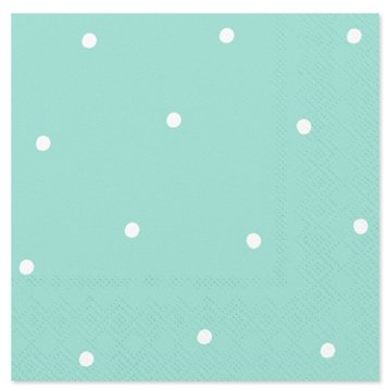 American Greetings Light Green with Polka Dots Beverage Napkins, 20 ct