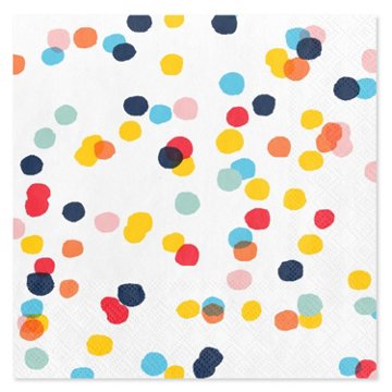 American Greetings Scattered Colorful Dots Beverage Napkins, 20 ct