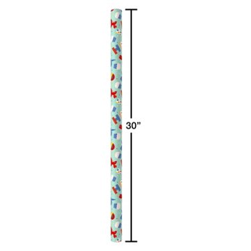 American Greetings Birthday Icons Wrapping Paper for Kids, 20 sq. ft.