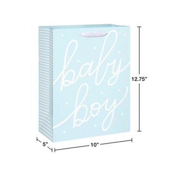 American Greetings Blue Baby Boy Shower Large Gift Bag