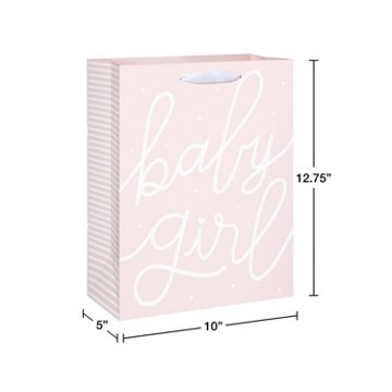 American Greetings Pink Baby Girl Shower Large Gift Bag