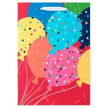 American Greetings Bold Balloons Red Medium Birthday Gift Bag