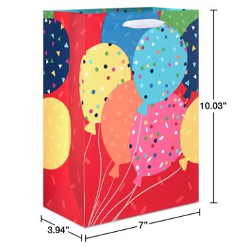 American Greetings Bold Balloons Red Medium Birthday Gift Bag