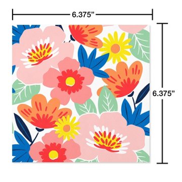 American Greetings Colorful Flowers Lunch Napkins, 20 ct