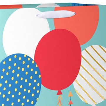 American Greetings Balloons On Teal Birthday Extra Large Gift Bag