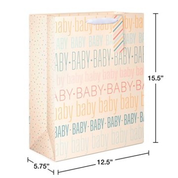 American Greetings Multi-Color Extra Large Baby Shower Gift Bag