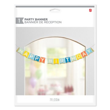 American Greetings Happy Birthday Party Banner Decoration, 7'