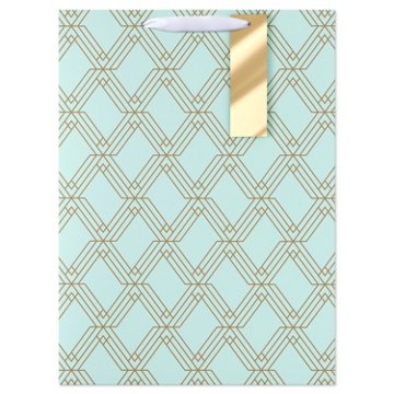 American Greetings Geometric Pattern Jumbo Mint Gift Bag