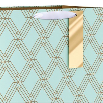 American Greetings Geometric Pattern Jumbo Mint Gift Bag