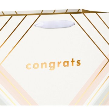 American Greetings Congrats Large Ivory Gift Bag