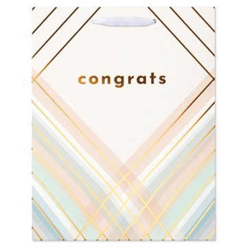 American Greetings Congrats Large Ivory Gift Bag