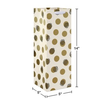 American Greetings Gold Dots Beverage Gift Bag