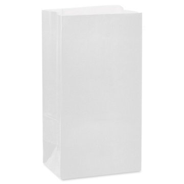 American Greetings White Goodie Bag, 3.38" x 10.38" x 5.25"