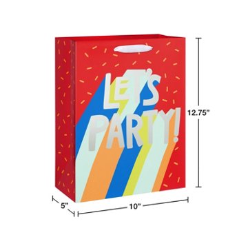American Greetings Let's Party Large Red Gift Bag