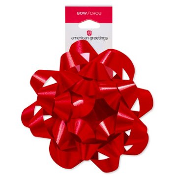 American Greetings Red Confetti Gift Bow, 1.5" x 4.25" x 4.5"