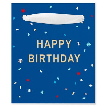 American Greetings Happy Birthday Dark Blue Mini Birthday Gift Bag