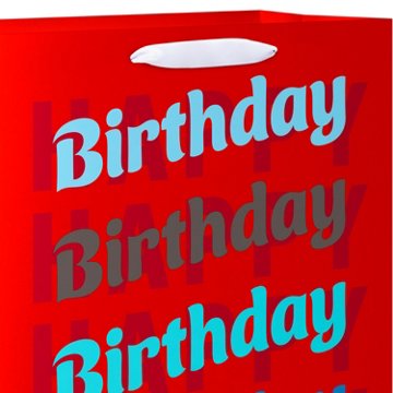 American Greetings Happy Birthday Extra Large Red Gift Bag