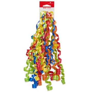 American Greetings Yellow, Red, Lime, Orange, Blue Curly Gift Bow , 1.75'' x 3.5'' x 9''
