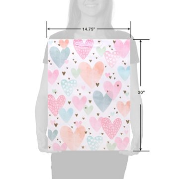 American Greetings Scattered Hearts Wedding Jumbo Gift Bag