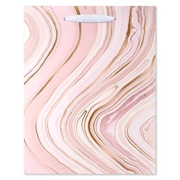 American Greetings Pink Marble Large Wedding Gift Bag