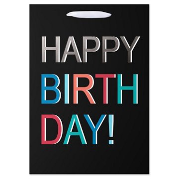 American Greetings Medium Black Birthday Gift Bag