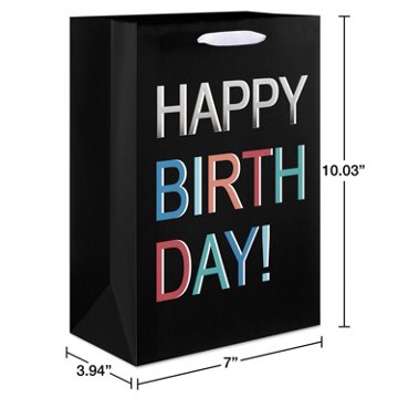 American Greetings Medium Black Birthday Gift Bag