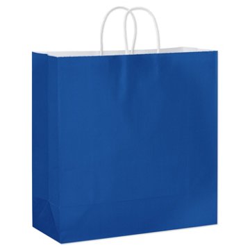 American Greetings Royal Blue All Occasion Jumbo Square Gift Bag, 6" x 15" x 15"