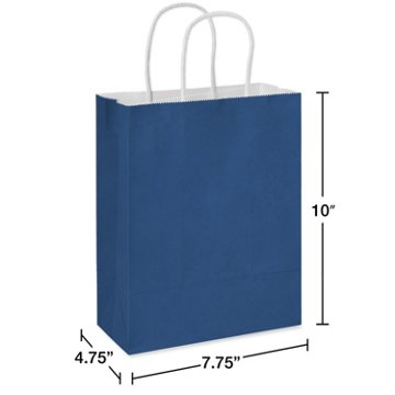American Greetings Medium Royal Blue Gift Bag for All Occasions, 4.75" x 10" x 7.75"