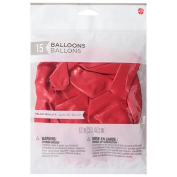 American Greetings Red Uninflated Balloons, 15 pk