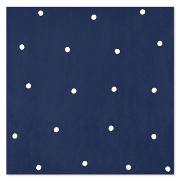 American Greetings Polka Dots on Navy Lunch Napkins, 20 ct