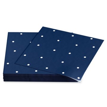 American Greetings Polka Dots on Navy Lunch Napkins, 20 ct