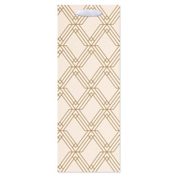 American Greetings Gold Geometric Beverage Bag